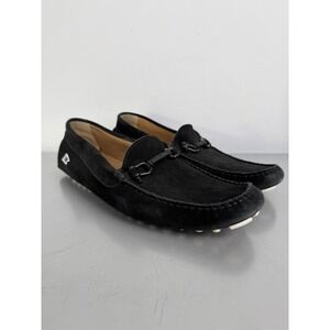 RIOMAR Deck Driving Loafer Shoes Mens 12 / 46 Black Suede Leather Slip On Boat